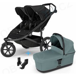 Thule Urban Glide 3 Double Black 2024 + korba Mid blue s adaptéry