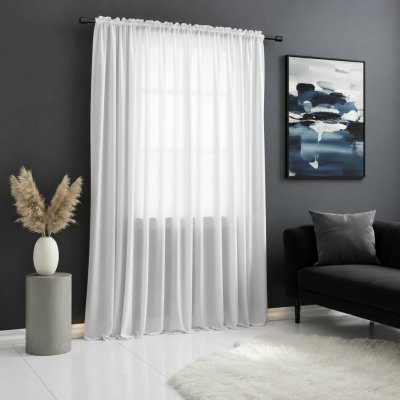 Dekorační voálová záclona s řasící páskou JULIA bílá 500x250 cm MyBestHome – Hledejceny.cz