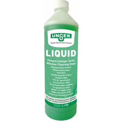 Unger Liquid Čistič na sklo koncentrát, Anti-Soiling-Efekt pH 6,7 láhev 1 l