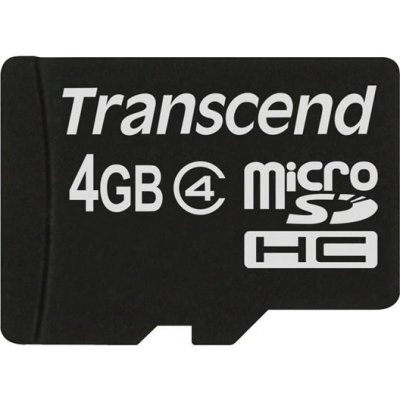 Transcend microSDHC 4 GB 4 TS4GUSDC4 – Zboží Mobilmania