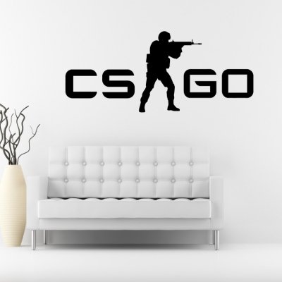 Wrapino vinylová samolepka na zeď Counter-Strike Global Offensive CSGO, rozměry 100x43cm – Zboží Dáma