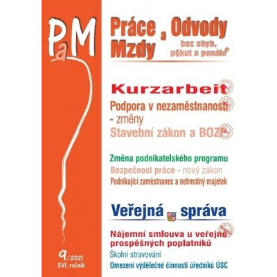 Práce a mzdy 9/2021 – Kurzarbeit - Ladislav Jouza – Zboží Mobilmania