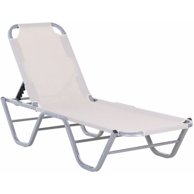 Outsunny Beach Lounger Béžová