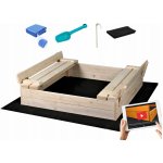 Trendie Dřevěné pískoviště 100x100 cm uzavíratelné – Hledejceny.cz