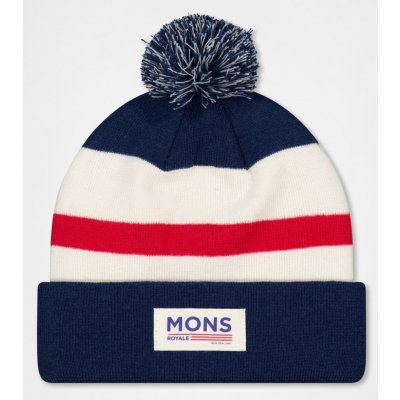 Mons Royale MCCLOUD MERINO POM POM BEANIE snowflake navy – Hledejceny.cz