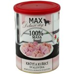 Max deluxe Adult krůtí a kuřecí svalovina 400 g – Sleviste.cz