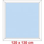 Soft Plastové okno 120x130 cm, FIX neotevíravé, Antracit krupička/bílá – Sleviste.cz