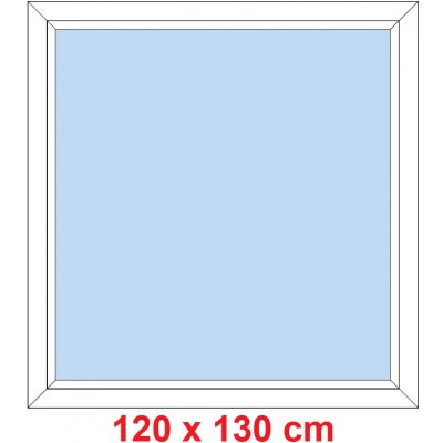 Soft Plastové okno 120x130 cm, FIX neotevíravé, Antracit krupička/bílá – Sleviste.cz