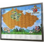 Stírací mapa Česká republika komiksová – Zboží Dáma