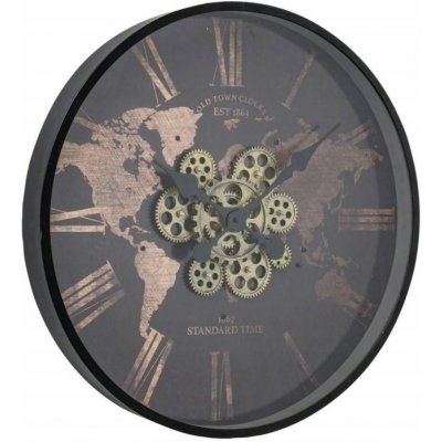 Boltze Home Nástěnné hodiny s viditelným mechanismem Rodas Ø 57 cm
