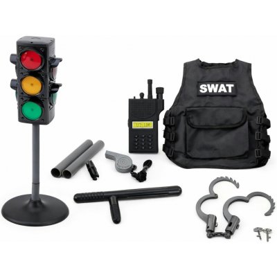 LEAN Toys 20645 Policejní výuková sada pro řízení dopravy, 10 dílů – Sleviste.cz