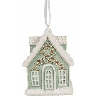 Clayre & Eef Zelená závěsná vánoční ozdoba perníková chaloupka Gingerbread 6*4*8 cm – Hledejceny.cz