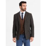 Ombre Men's elegant plaid blazer with wool blend graphite černá – Zboží Dáma