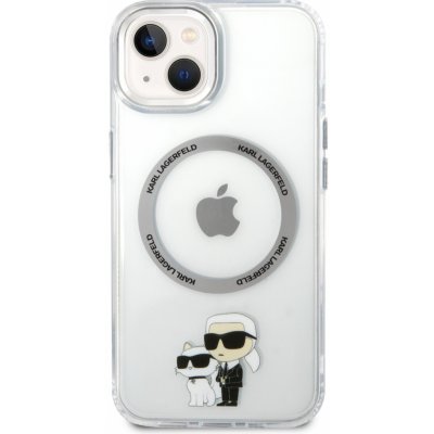 Pouzdro Karl Lagerfeld iPhone 13 - IML Karl and Choupette NFT MagSafe Transparent