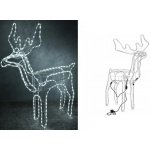 Foxter Vánoční LED Sob s pohyblivou hlavou 130 cm studená bílá – Hledejceny.cz