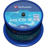 Verbatim CD-R 700MB 52x, Super AZO, spindle, 50ks (43343) – Hledejceny.cz