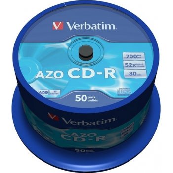 Verbatim CD-R 700MB 52x, Super AZO, spindle, 50ks (43343)