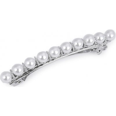 Francouzská spona do vlasů s perlami 1 perlová – Zboží Mobilmania