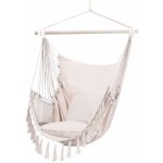 KB-BAHIO Závěsné houpací křeslo béžové – Zboží Mobilmania