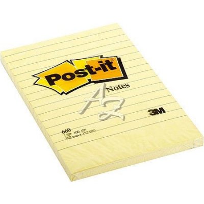 samolepicí bloček Post-it® 102x152mm/100ks Žlutý linka – Hledejceny.cz