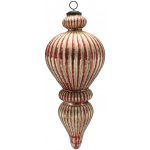 Vánoční veliká červená champagne skleněná ozdoba Ornament – Ø 17*42 cm - Chic Antique – Hledejceny.cz