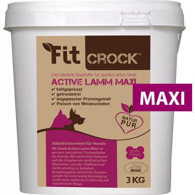 Fit-Crock Lisované Active Jehněčí MAXI 3 kg – Hledejceny.cz