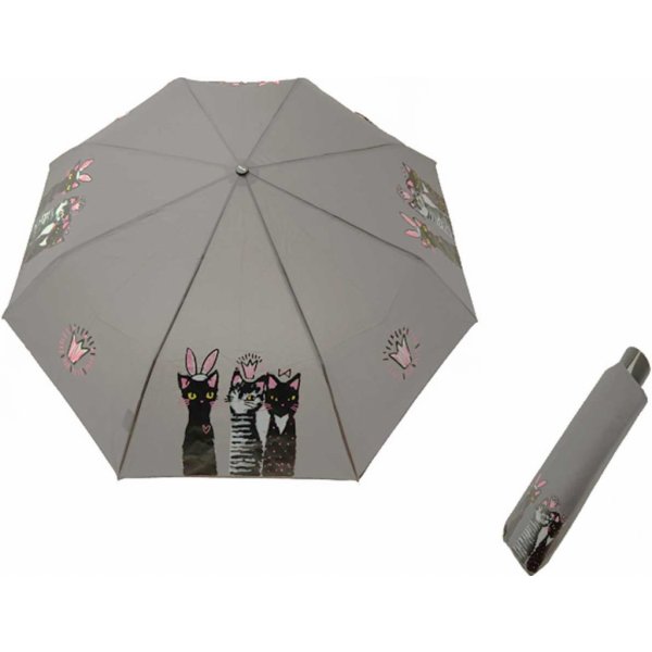 Doppler Kočky deštník dámský skládací šedý od 469 Kč - Heureka.cz