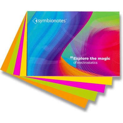 Symbionotes - elektrostatický poznámkový bloček - 70 x 100 mm, 100 listů, 4 barvy – Hledejceny.cz