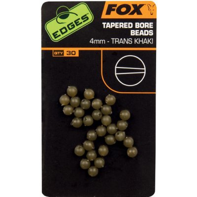Fox Edges Tapered Bore Beads Trans Khaki 4 mm 30 ks – Zboží Dáma