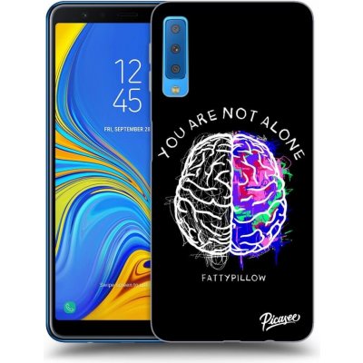 Pouzdro Picasee silikonové Samsung Galaxy A7 2018 A750F - Brain - White černé – Zbozi.Blesk.cz