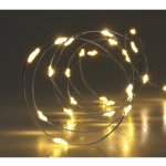Koopman Světelný řetěz na baterie, 80 LED teplá bílá, stříbrný drát, 395 cm – Hledejceny.cz