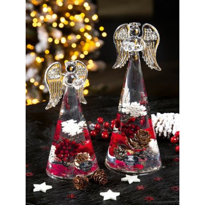 Gilde Skleněný anděl Winter Berries, 16 cm – Hledejceny.cz