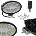 Oválné Pracovní Světlo 8 Led 24w 1800lm 12v 24v – Zboží Mobilmania