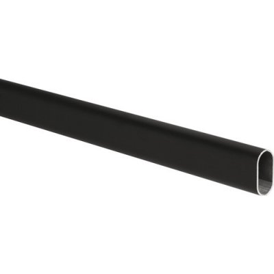 Walteco Oválná šatní tyč 1500x30x15 mm černá 92246 – Zboží Mobilmania