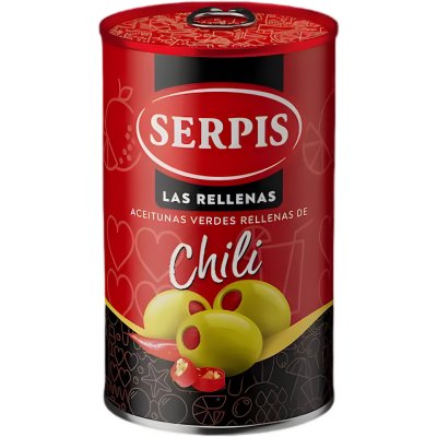 Serpis Olivy plněné Chili 300 g – Zboží Dáma
