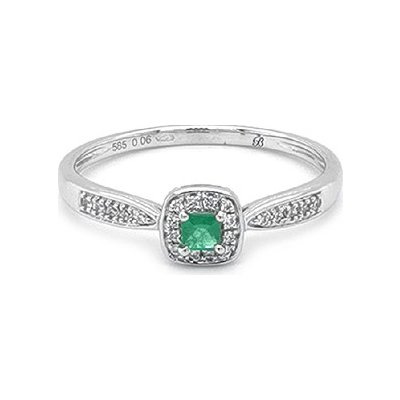 Beny Jewellery Smaragdový s diamanty z bílého zlata 2011376