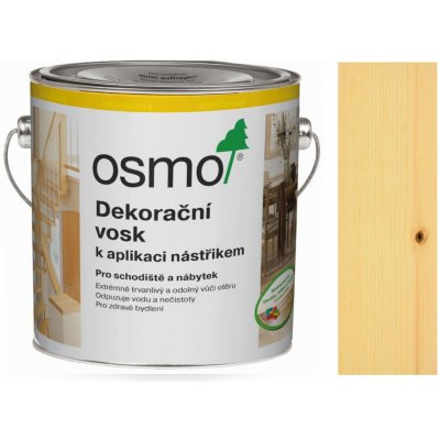 Osmo 3085 Dekorační vosk k aplikaci stříkáním 2,5 l Bezbarvý hebvádný polomat – Hledejceny.cz