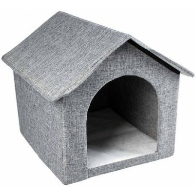 Duvo+ Šedý skládací textilní domek 43,5 x 38,5 x 41 cm – Sleviste.cz