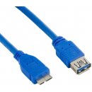 4World 08973 USB 3.0 AF- Micro BM 3m, modrý