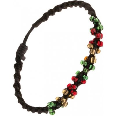 Šperky eshop spirálový z černých šňůrek a barevných korálků S19.11 – Zboží Mobilmania