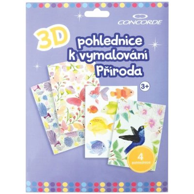 3D pohlednice k vymalování Příroda – Zbozi.Blesk.cz