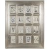 Klasický fotorámeček Stříbrný dekorativní fotorámeček s 16 okýnky - 90*4*110 cm / 13*18 cm
