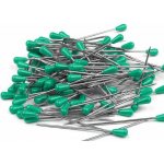 Špendlíky délka 60 mm čalounické - zelená smaragdová (100 ks) – Sleviste.cz