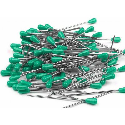Špendlíky délka 60 mm čalounické - zelená smaragdová (100 ks) – Sleviste.cz