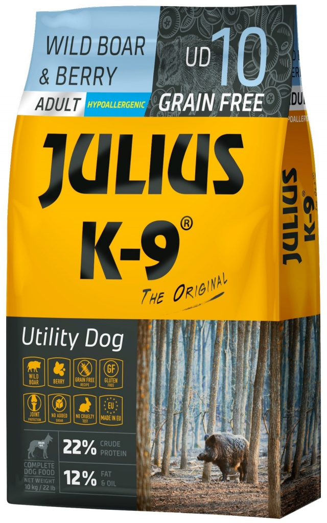 Julius K9 Grain Free Adult Utility Dog Wild Boar & Berry 10 kg