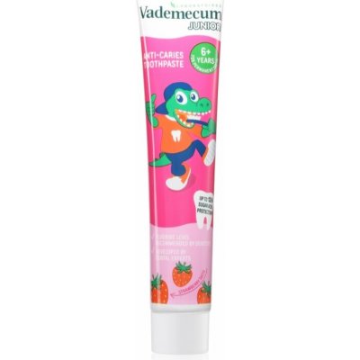 Vademecum Junior Fresh Strawberry dětská zubní pasta 6+ let 75 ml – Hledejceny.cz