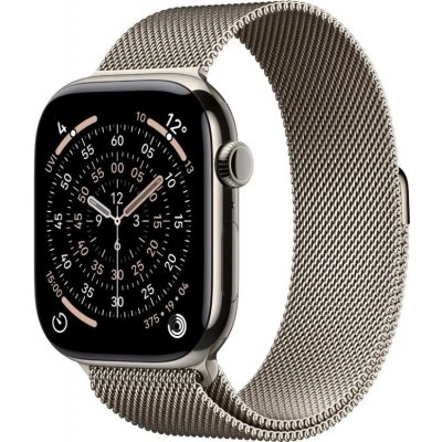 Apple Watch Series 11 Cellular (46mm) Přírodní titan s přírodním milánským tahem S/M MFCY4MP/A – Zboží Živě