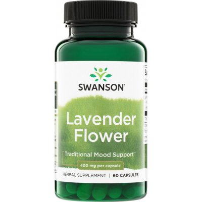 Swanson Lavender Flower Extract Květ levandule 400 mg 60 kapslí – Hledejceny.cz