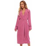 L&L dámský župan 2304 dlouhý hladký Fialovo-růžová – Zboží Dáma