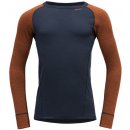 Devold Duo Active Merino 205 Shirt pánské funkční triko modrá/oranžová